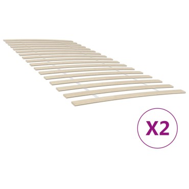 vidaXL Τελάρα Κρεβατιού με 34 Σανίδες 2 Τεμ. 90 x 200 εκ.
