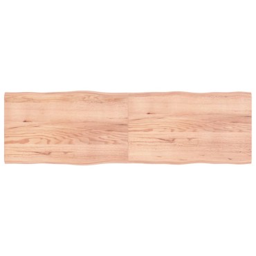vidaXL Επιφ Τραπεζιού Αν Καφέ 200x60x(2-4)cm Ακατέργ. Μασίφ Ξύλο Δρυός 1 τεμ.
