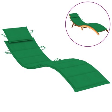 vidaXL Μαξιλάρι Ξαπλώστρας Πράσινο 186x58x4cm από Ύφασμα Oxford