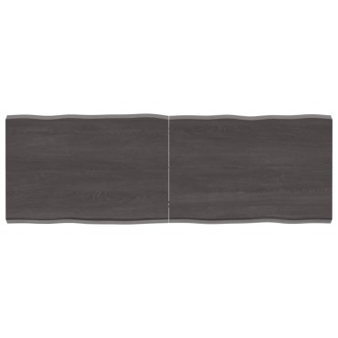 vidaXL Επιφ Τραπεζιού Αν Καφέ 140x50x(2-4)cm Ακατέργ. Μασίφ Ξύλο Δρυός 1 τεμ.