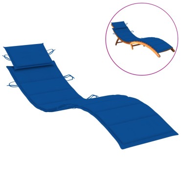 vidaXL Μαξιλάρι Ξαπλώστρας Μπλε Ρουά 186x58x4cm από Ύφασμα Oxford
