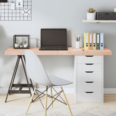 vidaXL Επιφάνεια Τραπεζιού 140x60x(2-6)cm Ακατέργαστο Μασίφ Ξύλο Δρυός 1 τεμ.