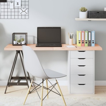 vidaXL Επιφάνεια Τραπεζιού 140x40x(2-4)cm Ακατέργαστο Μασίφ Ξύλο Δρυός 1 τεμ.