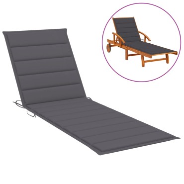 vidaXL Μαξιλάρι Ξαπλώστρας Ανθρακί 200x50x3cm από Ύφασμα Oxford