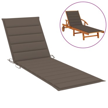 vidaXL Μαξιλάρι Ξαπλώστρας Taupe 200x50x3cm από Ύφασμα Oxford