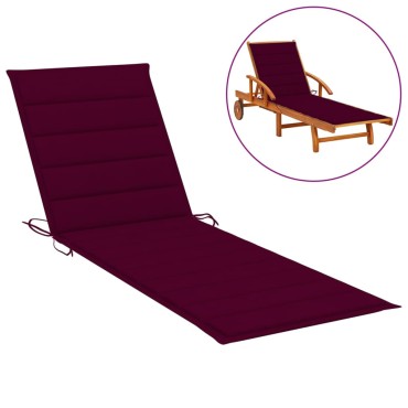 vidaXL Μαξιλάρι Ξαπλώστρας Μπορντό 200x50x3cm από Ύφασμα Oxford