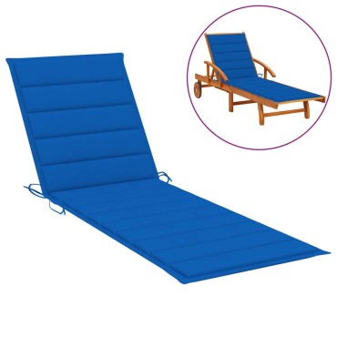 vidaXL Μαξιλάρι Ξαπλώστρας Μπλε Ρουά 200x50x3cm από Ύφασμα Oxford
