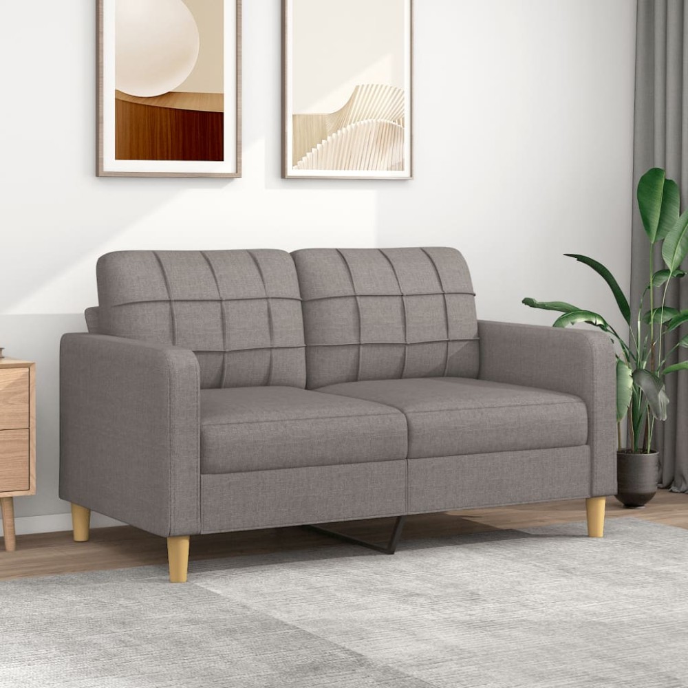 vidaXL Καναπές Διθέσιος Taupe Υφασμάτινος 158x77x80cm 1 τεμ.