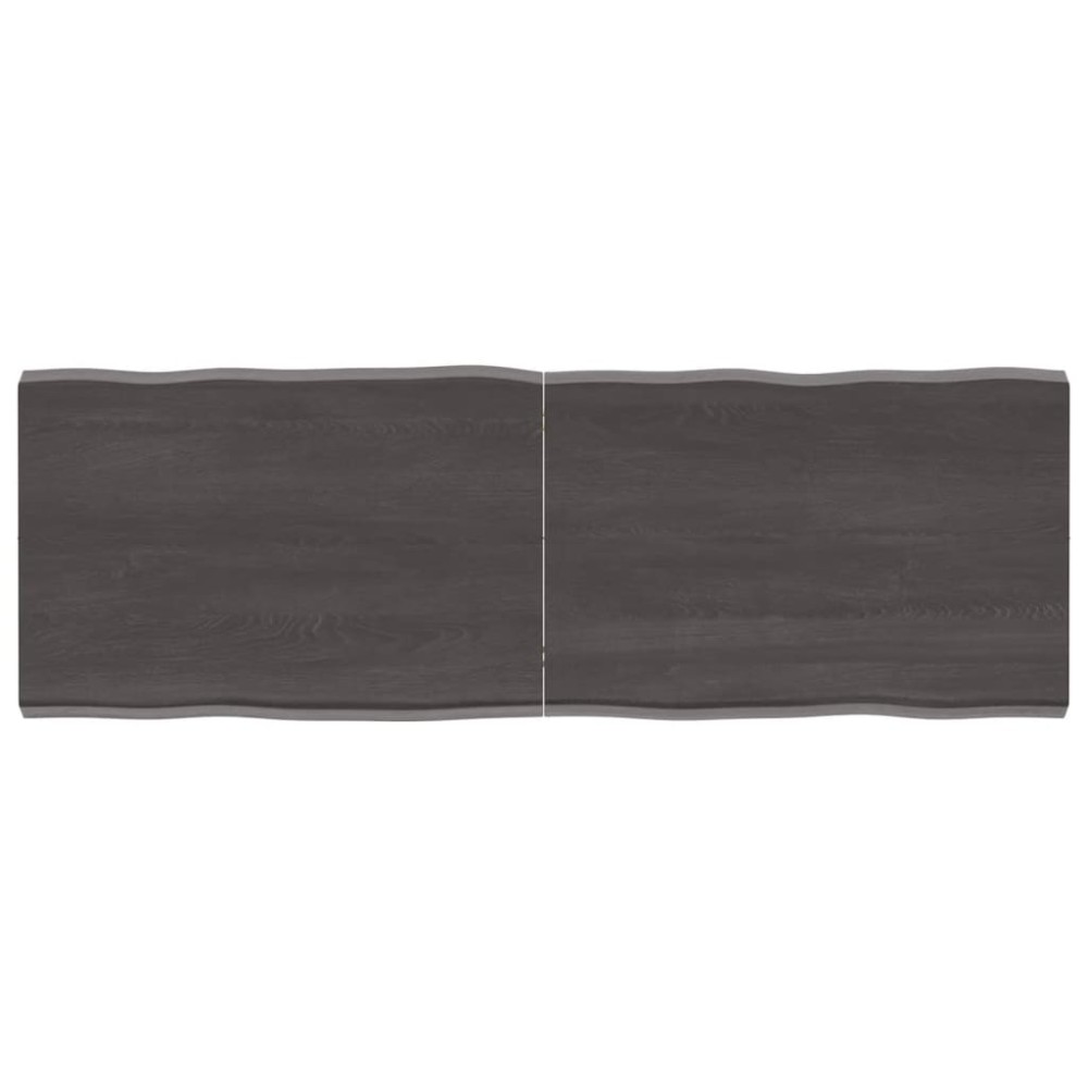 vidaXL Επιφ Τραπεζιού Αν Καφέ 120x40x(2-4)cm Ακατέργ. Μασίφ Ξύλο Δρυός 1 τεμ.
