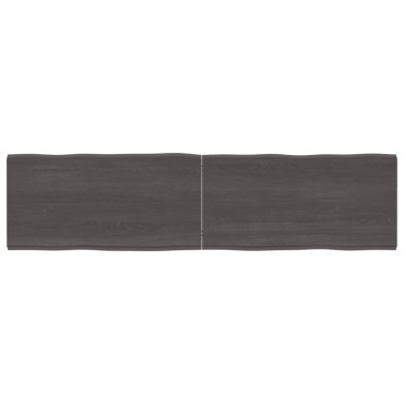 vidaXL Επιφ. Τραπεζιού Σκ Γκρι 60x40x(2-4)cm Επεξ Μασίφ Ξύλο Live Edge 1 τεμ.