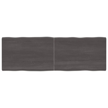 vidaXL Επιφ Τραπεζιού Αν Καφέ 180x60x(2-6)cm Ακατέργ. Μασίφ Ξύλο Δρυός 1 τεμ.