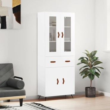 vidaXL Ντουλάπι Λευκό 69,5x34x180cm από Επεξεργασμένο Ξύλο 1 τεμ.