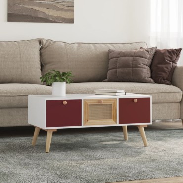 vidaXL Τραπεζάκι Σαλονιού με Συρτάρια 80x40x35,5cm από Επεξεργ. Ξύλο 1 τεμ.