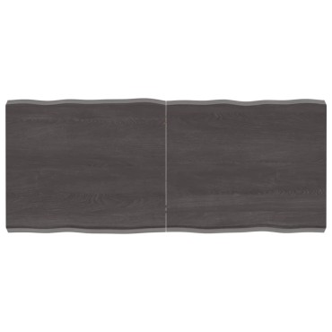 vidaXL Επιφ Τραπεζιού Αν Καφέ 140x60x(2-6)cm Ακατέργ. Μασίφ Ξύλο Δρυός 1 τεμ.