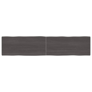 vidaXL Επιφ Τραπεζιού Αν Καφέ 180x40x(2-4)cm Ακατέργ. Μασίφ Ξύλο Δρυός 1 τεμ.