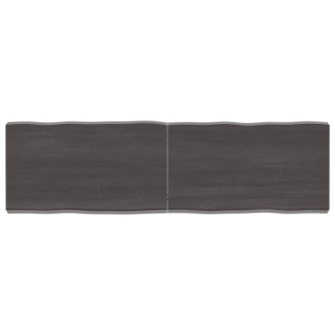 vidaXL Επιφ Τραπεζιού Αν Καφέ 140x40x(2-6)cm Ακατέργ. Μασίφ Ξύλο Δρυός 1 τεμ.