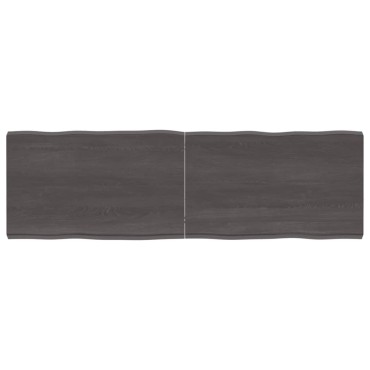 vidaXL Επιφ Τραπεζιού Αν Καφέ 160x50x(2-6)cm Ακατέργ. Μασίφ Ξύλο Δρυός 1 τεμ.