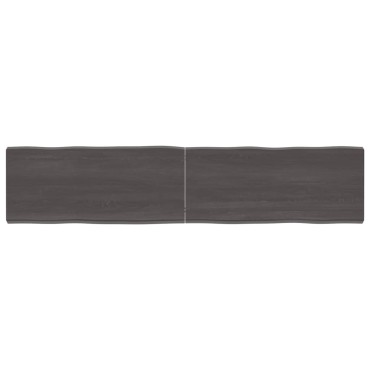 vidaXL Επιφ Τραπεζιού Αν Καφέ 180x40x(2-6)cm Ακατέργ. Μασίφ Ξύλο Δρυός 1 τεμ.