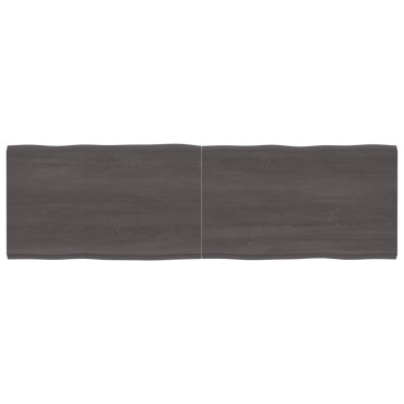 vidaXL Επιφ Τραπεζιού Αν Καφέ 200x60x(2-4)cm Ακατέργ. Μασίφ Ξύλο Δρυός 1 τεμ.