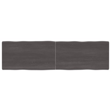 vidaXL Επιφ Τραπεζιού Αν Καφέ 180x50x(2-6)cm Ακατέργ. Μασίφ Ξύλο Δρυός 1 τεμ.