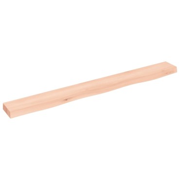 vidaXL Ράφι Τοίχου 100x10x4cm από Ακατέργαστο Μασίφ Ξύλο Δρυός 1 τεμ.