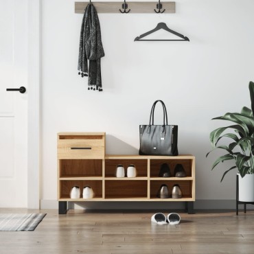 vidaXL Παπουτσοθήκη Sonoma Δρυς 102x36x60cm από Επεξεργασμένο Ξύλο