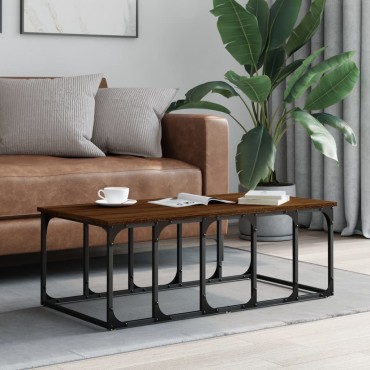 vidaXL Τραπεζάκι Σαλονιού Καφέ Δρυς 100x50x35,5cm Επεξεργασμένο Ξύλο 1 τεμ.