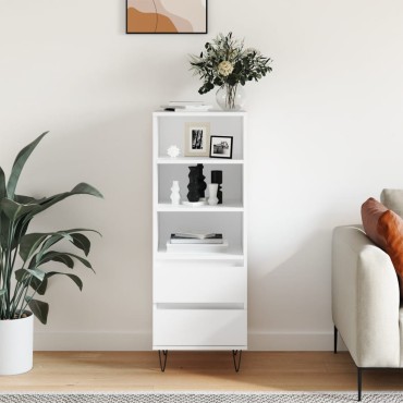 vidaXL Ντουλάπι Λευκό 40x36x110cm από Επεξεργασμένο Ξύλο 1 τεμ.