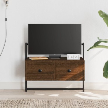vidaXL Έπιπλο Τηλεόρασης Επιτοίχιο Καφέ Δρυς 60,5x30x51cm Επεξ. Ξύλο