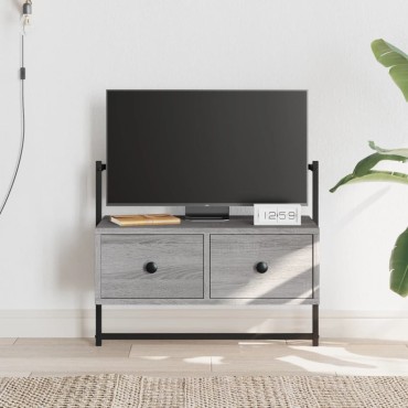 vidaXL Έπιπλο Τηλεόρασης Επιτοίχιο Γκρι Sonoma 60,5x30x51cm Επ. Ξύλο