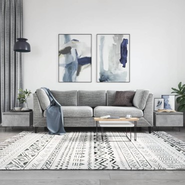 vidaXL Τραπεζάκια Σαλονιού 2 τεμ. Γκρι Σκυροδ. 50x46x35cm Επεξ. Ξύλο