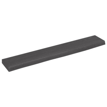 vidaXL Ράφι Τοίχου Σκούρο Καφέ 60x10x2cm Επεξεργ. Μασίφ Ξύλο Δρυός 1 τεμ.