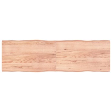 vidaXL Επιφ Τραπεζιού Αν Καφέ 200x60x(2-6)cm Ακατέργ. Μασίφ Ξύλο Δρυός 1 τεμ.