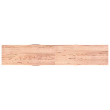 vidaXL Επιφ Τραπεζιού Αν Καφέ 200x40x(2-6)cm Ακατέργ. Μασίφ Ξύλο Δρυός 1 τεμ.