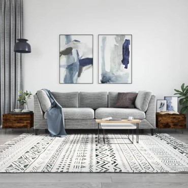 vidaXL Τραπεζάκια Σαλονιού 2 τεμ. Καπνιστή Δρυς 50x46x35cm Επεξ. Ξύλο