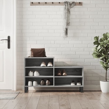 vidaXL Παπουτσοθήκη Γκρι Sonoma 102x36x60cm από Επεξεργασμένο Ξύλο