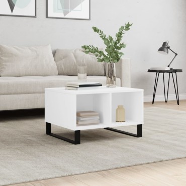 vidaXL Τραπεζάκι Σαλονιού Λευκό 60x50x36,5cm από Επεξεργασμένο Ξύλο 1 τεμ.