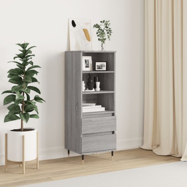 vidaXL Ντουλάπι Γκρι Sonoma 40x36x110cm από Επεξεργασμένο Ξύλο 1 τεμ.