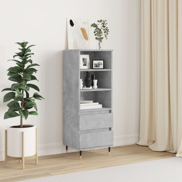 vidaXL Ντουλάπι Γκρι Σκυρ. 40x36x110cm από Επεξεργασμένο Ξύλο 1 τεμ.