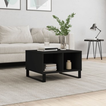 vidaXL Τραπεζάκι Σαλονιού Μαύρο 60x50x36,5cm από Επεξεργασμένο Ξύλο 1 τεμ.
