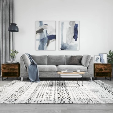 vidaXL Τραπεζάκια Σαλονιού 2 τεμ. Καπνιστή Δρυς 50x46x50cm Επεξ. Ξύλο