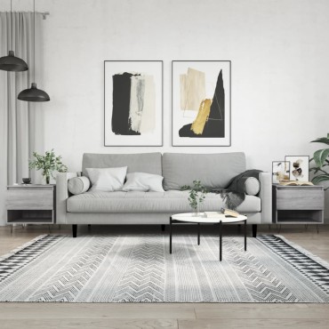 vidaXL Τραπεζάκια Σαλονιού 2 τεμ. Γκρι Sonoma 50x46x50cm Επεξ. Ξύλο