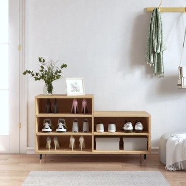 vidaXL Παπουτσοθήκη Sonoma Δρυς 102x36x60cm από Επεξεργασμένο Ξύλο