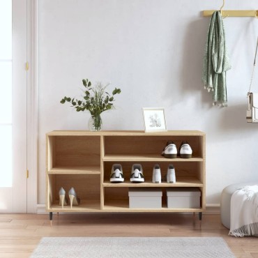 vidaXL Παπουτσοθήκη Sonoma Δρυς 102x36x60cm από Επεξεργασμένο Ξύλο