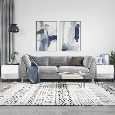 vidaXL Τραπεζάκια Σαλονιού 2 τεμ. Λευκά 50x46x50cm Επεξεργασμένο Ξύλο