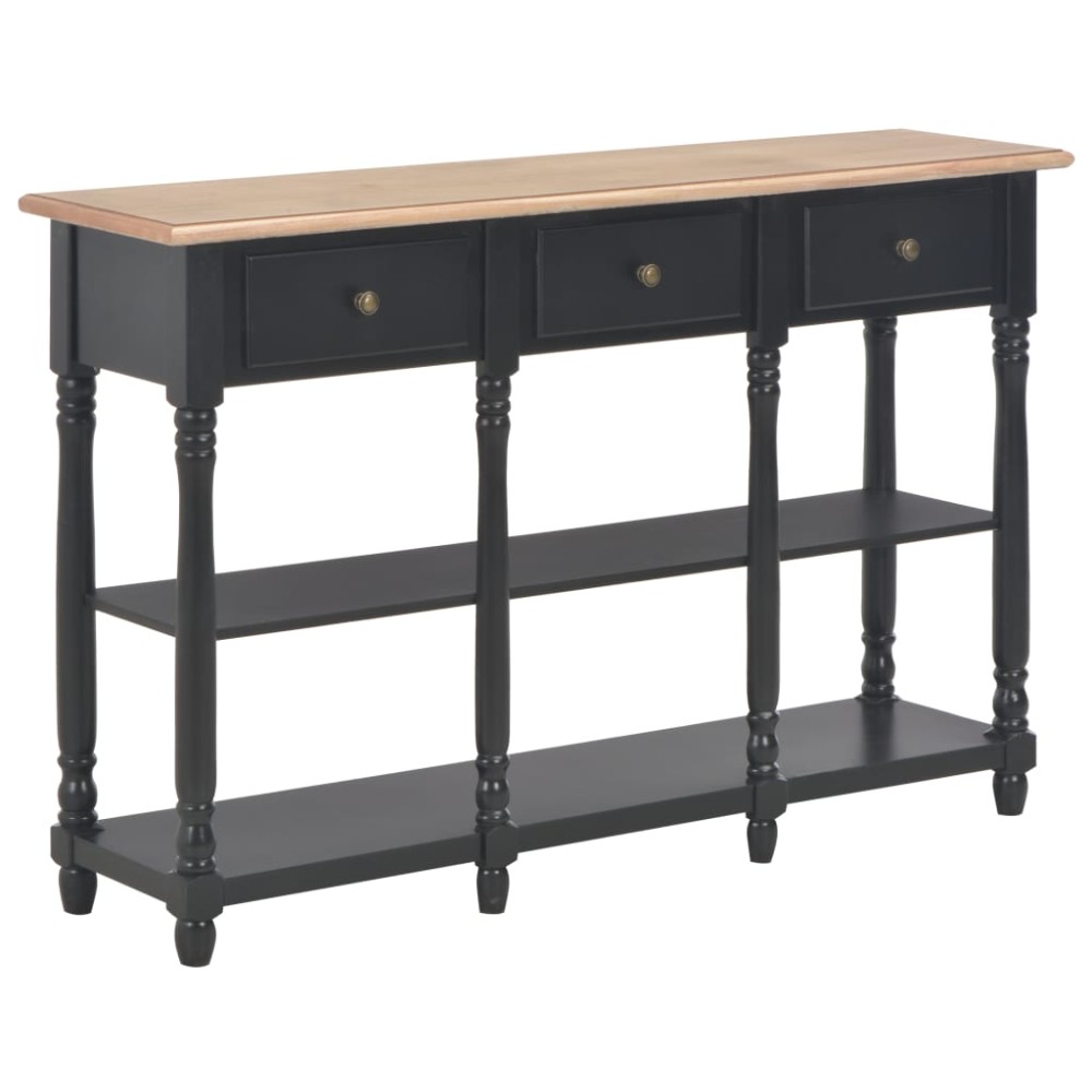 vidaXL Τραπέζι Κονσόλα Μαύρο 110x30x76cm από Επεξεργασμένο Ξύλο