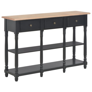 vidaXL Τραπέζι Κονσόλα Μαύρο 110x30x76cm από Επεξεργασμένο Ξύλο