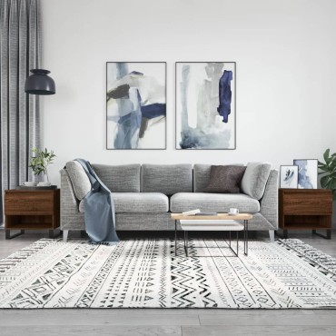 vidaXL Τραπεζάκια Σαλονιού 2 τεμ. Καφέ Δρυς 50x46x50cm Επεξ. Ξύλο