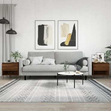 vidaXL Τραπεζάκια Σαλονιού 2 τεμ. Καφέ Δρυς 50x46x50cm Επεξ. Ξύλο
