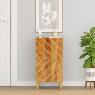 vidaXL Βοηθητικό Έπιπλο Καφέ/Μαύρο 40x33,5x75cm Μασίφ Ξύλο Μάνγκο 1 τεμ.